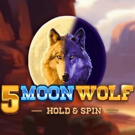 5 Moon Wolf slot logo by Apparat Gaming at Spinrise Casino5 Moon Wolf