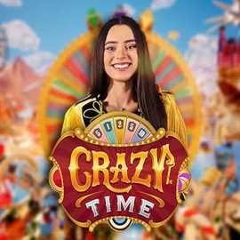 Crazy Time slot logo by Evolution at Spinrise CasinoCrazy Time