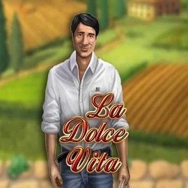 La Dolce Vita slot logo by Gamomat at Spinrise Casino